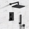 Matte Black Thermostatic Shower System with Handheld, Rain Shower Head, Shower Faucet Set